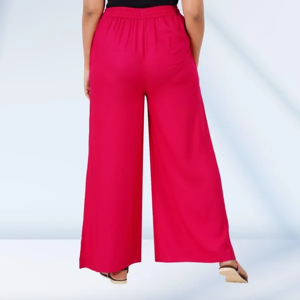 Bright_Pink_Stylish_Fine_Rayon_Palazzo_Pants_-_Flowy,_Just_Right_Shine_For_Women_-_Office_Use_|_Party_&_Outdoor_Wear_-_Regular_Fit,_Full_Length,_Side_Pocket