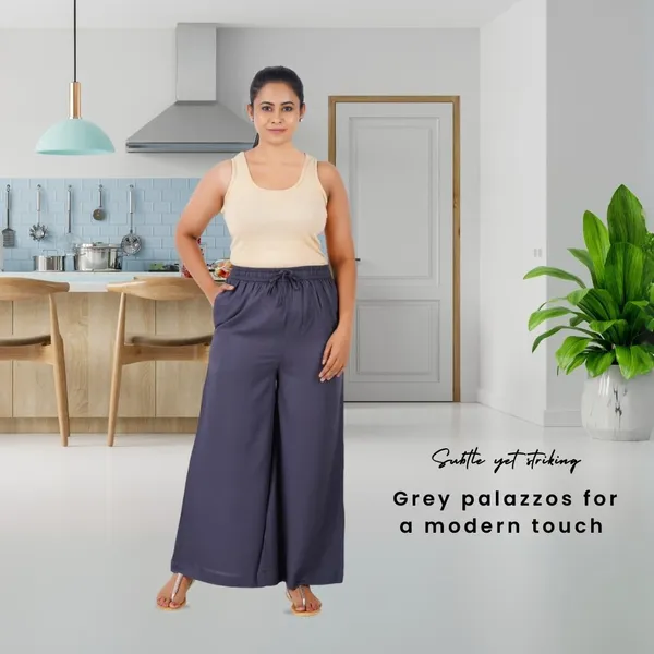Charcoal_Grey_Stylish_Fine_Rayon_Palazzo_Pants_-_Flowy,_Just_Right_Shine_For_Women_-_Office_Use_|_Party_&_Outdoor_Wear_-_Regular_Fit,_Full_Length,_Side_Pocket