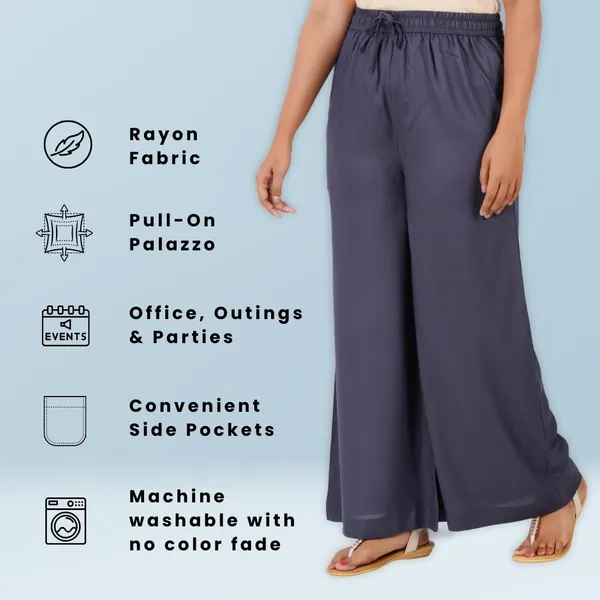 Charcoal_Grey_Stylish_Fine_Rayon_Palazzo_Pants_-_Flowy,_Just_Right_Shine_For_Women_-_Office_Use_|_Party_&_Outdoor_Wear_-_Regular_Fit,_Full_Length,_Side_Pocket