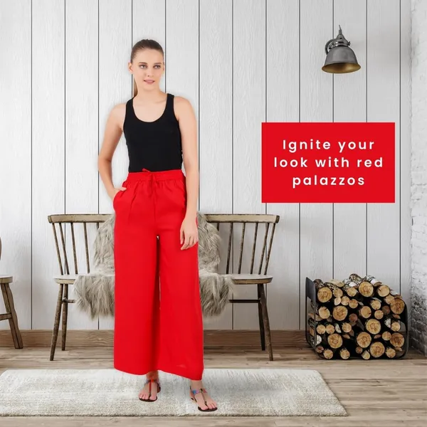 Chilly_Red_Stylish_Fine_Rayon_Palazzo_Pants_-_Flowy,_Just_Right_Shine_For_Women_-_Office_Use_|_Party_&_Outdoor_Wear_-_Regular_Fit,_Full_Length,_Side_Pocket