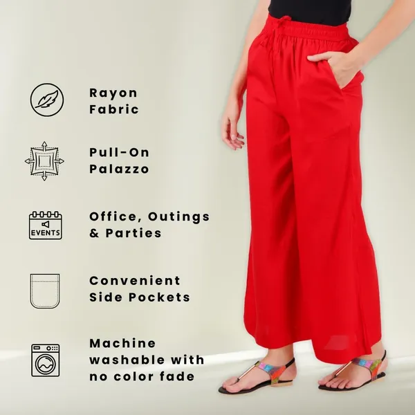 Chilly_Red_Stylish_Fine_Rayon_Palazzo_Pants_-_Flowy,_Just_Right_Shine_For_Women_-_Office_Use_|_Party_&_Outdoor_Wear_-_Regular_Fit,_Full_Length,_Side_Pocket