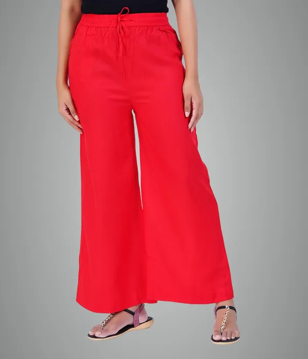 Chilly_Red_Stylish_Fine_Rayon_Palazzo_Pants_-_Flowy,_Just_Right_Shine_For_Women_-_Office_Use_|_Party_&_Outdoor_Wear_-_Regular_Fit,_Full_Length,_Side_Pocket