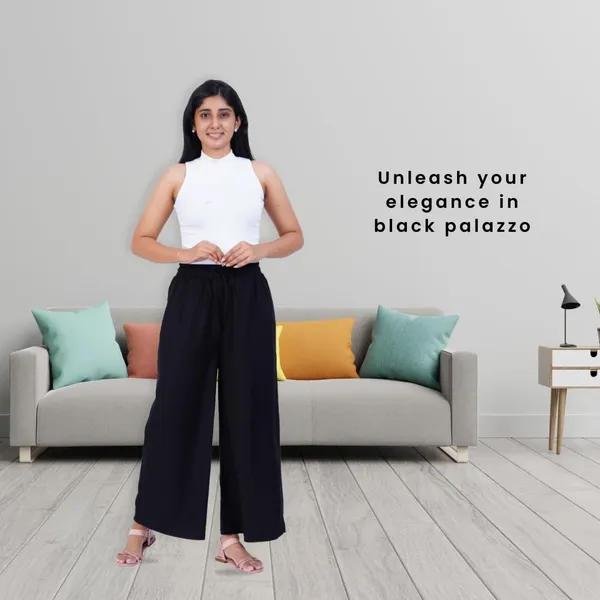 Black_Stylish_Fine_Rayon_Palazzo_Pants_-_Flowy,_Just_Right_Shine_For_Women_-_Office_Use_|_Party_&_Outdoor_Wear_-_Regular_Fit,_Full_Length,_Side_Pocket
