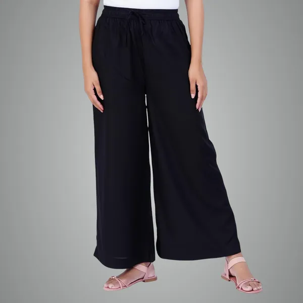 Black_Stylish_Fine_Rayon_Palazzo_Pants_-_Flowy,_Just_Right_Shine_For_Women_-_Office_Use_|_Party_&_Outdoor_Wear_-_Regular_Fit,_Full_Length,_Side_Pocket