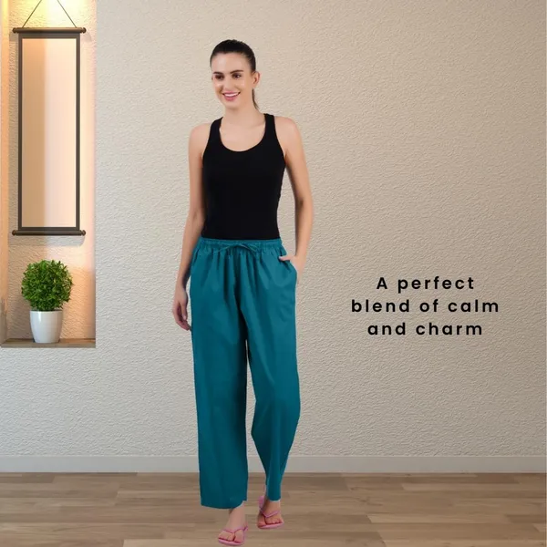 Peacock_Green_Stylish_Fine_Rayon_Palazzo_Pants_-_Flowy,_Just_Right_Shine_For_Women_-_Office_Use_|_Party_&_Outdoor_Wear_-_Regular_Fit,_Full_Length,_Side_Pocket