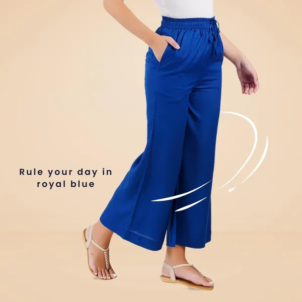 Royal_Blue_Stylish_Fine_Rayon_Palazzo_Pants_-_Flowy,_Just_Right_Shine_For_Women_-_Office_Use_|_Party_&_Outdoor_Wear_-_Regular_Fit,_Full_Length,_Side_Pocket