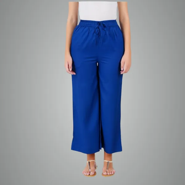 Royal_Blue_Stylish_Fine_Rayon_Palazzo_Pants_-_Flowy,_Just_Right_Shine_For_Women_-_Office_Use_|_Party_&_Outdoor_Wear_-_Regular_Fit,_Full_Length,_Side_Pocket