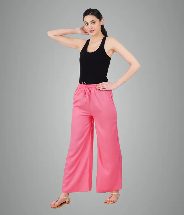Strawberry_Pink_Stylish_Fine_Rayon_Palazzo_Pants_-_Flowy,_Just_Right_Shine_For_Women_-_Office_Use_|_Party_&_Outdoor_Wear_-_Regular_Fit,_Full_Length,_Side_Pocket
