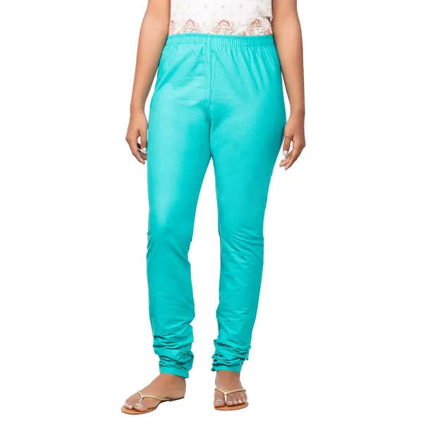 Rama_Green_Women_Cotton_Churidar/Gathering_Pant_With_Dupatta_Set_-Solid_Ethnic_Sleek_Ankle_-Regular_Fit-Office_|_Outdoor_Wear