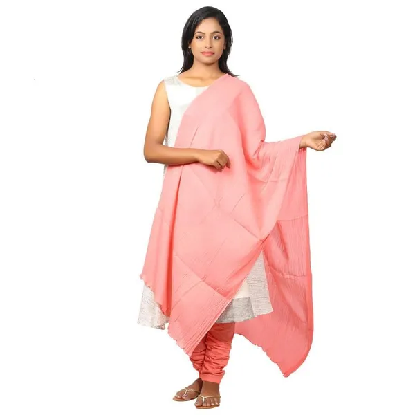 Shell_Pink_Women_Cotton_Churidar/Gathering_Pant_With_Dupatta_Set_-Solid_Ethnic_Sleek_Ankle_-Regular_Fit-Office_|_Outdoor_Wear