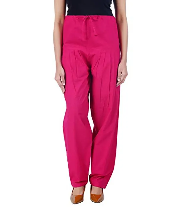 Bright_Pink_Salwar_Pant_Dupatta_Colour_Combo_-_Ethnic_Style_-_Comfort_Fit_With_Drawstring_For_Office_And_All_Day_Wear