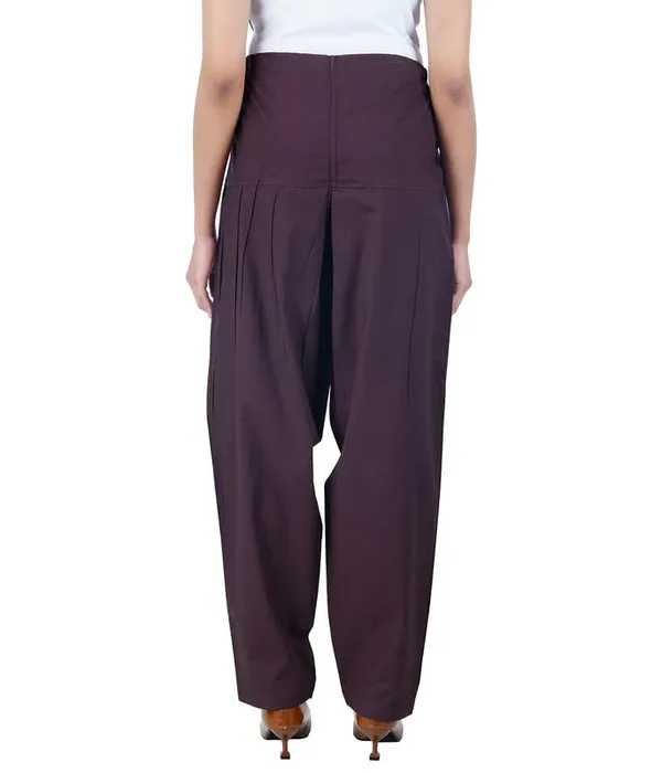 Coffee_Brown_Salwar_Pant_Dupatta_Colour_Combo_-_Ethnic_Style_-_Comfort_Fit_With_Drawstring_For_Office_And_All_Day_Wear