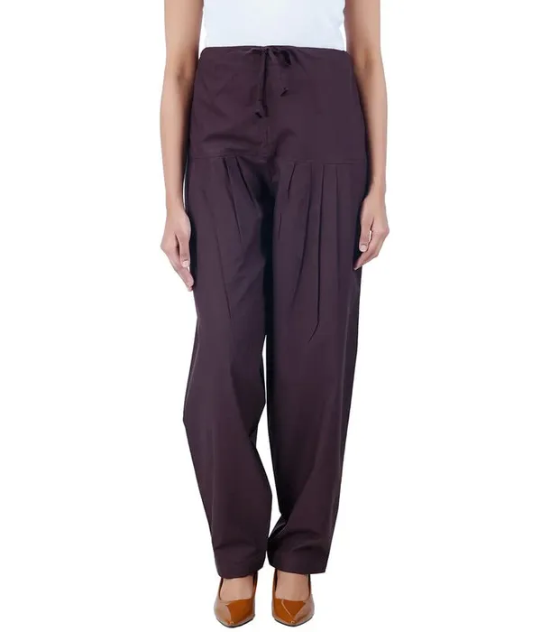Coffee_Brown_Salwar_Pant_Dupatta_Colour_Combo_-_Ethnic_Style_-_Comfort_Fit_With_Drawstring_For_Office_And_All_Day_Wear