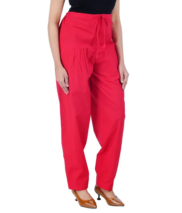 Chilly_Red_Salwar_Pant_Dupatta_Colour_Combo_-_Ethnic_Style_-_Comfort_Fit_With_Drawstring_For_Office_And_All_Day_Wear