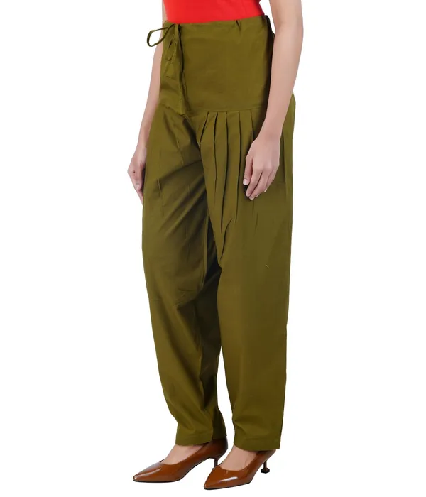 Forest_Green_Salwar_Pant_Dupatta_Colour_Combo_-_Ethnic_Style_-_Comfort_Fit_With_Drawstring_For_Office_And_All_Day_Wear