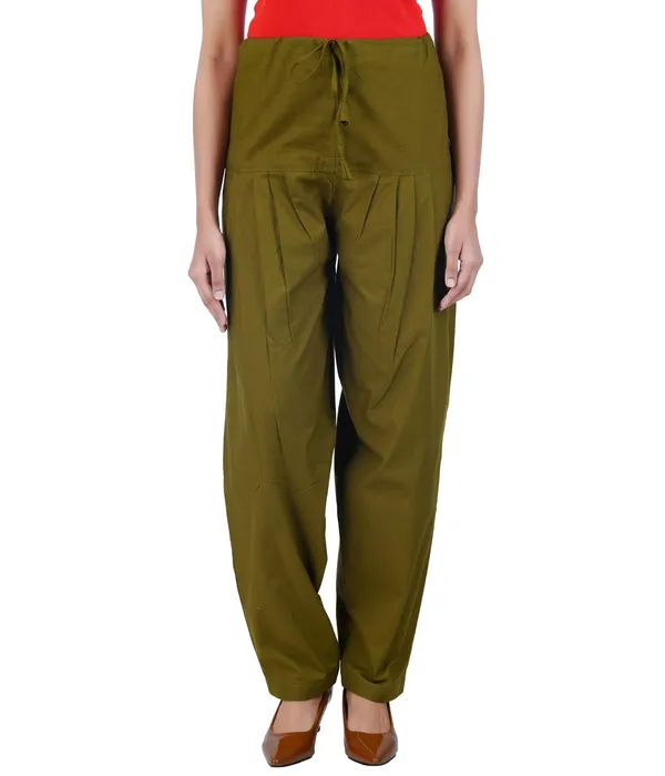 Forest_Green_Salwar_Pant_Dupatta_Colour_Combo_-_Ethnic_Style_-_Comfort_Fit_With_Drawstring_For_Office_And_All_Day_Wear