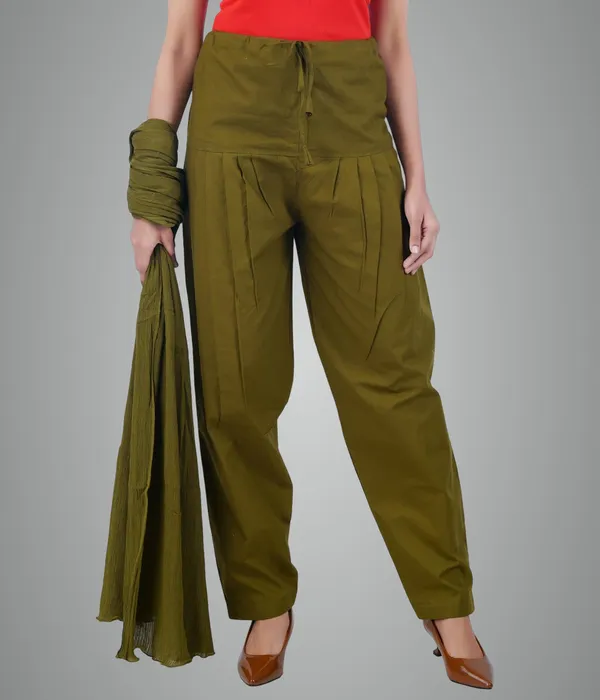 Forest_Green_Salwar_Pant_Dupatta_Colour_Combo_-_Ethnic_Style_-_Comfort_Fit_With_Drawstring_For_Office_And_All_Day_Wear