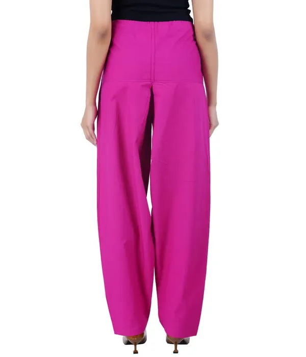 Fushia_Pink_Salwar_Pant_Dupatta_Colour_Combo_-_Ethnic_Style_-_Comfort_Fit_With_Drawstring_For_Office_And_All_Day_Wear