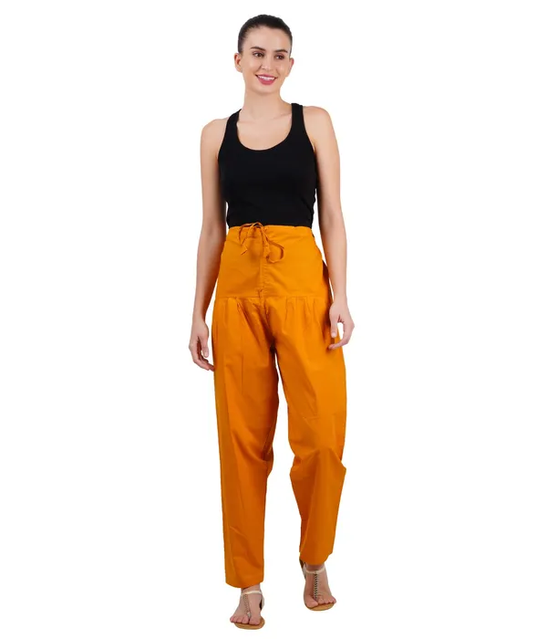 Fire_Yellow_Salwar_Pant_Dupatta_Colour_Combo_-_Ethnic_Style_-_Comfort_Fit_With_Drawstring_For_Office_And_All_Day_Wear