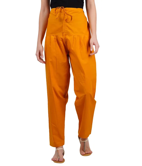 Fire_Yellow_Salwar_Pant_Dupatta_Colour_Combo_-_Ethnic_Style_-_Comfort_Fit_With_Drawstring_For_Office_And_All_Day_Wear