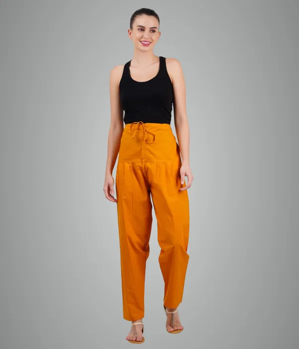 Fire_Yellow_Salwar_Pant_Dupatta_Colour_Combo_-_Ethnic_Style_-_Comfort_Fit_With_Drawstring_For_Office_And_All_Day_Wear