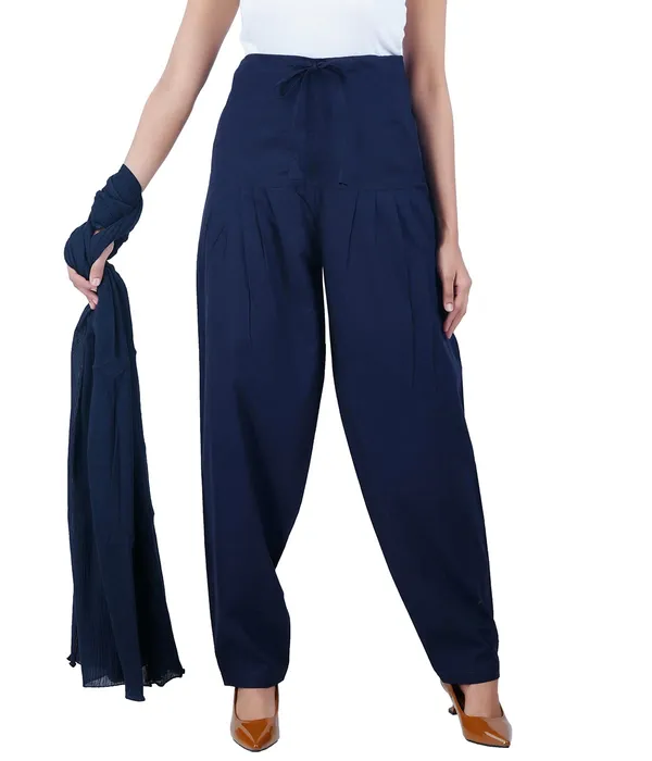 Midnight_Blue_Salwar_Pant_Dupatta_Colour_Combo_-_Ethnic_Style_-_Comfort_Fit_With_Drawstring_For_Office_And_All_Day_Wear