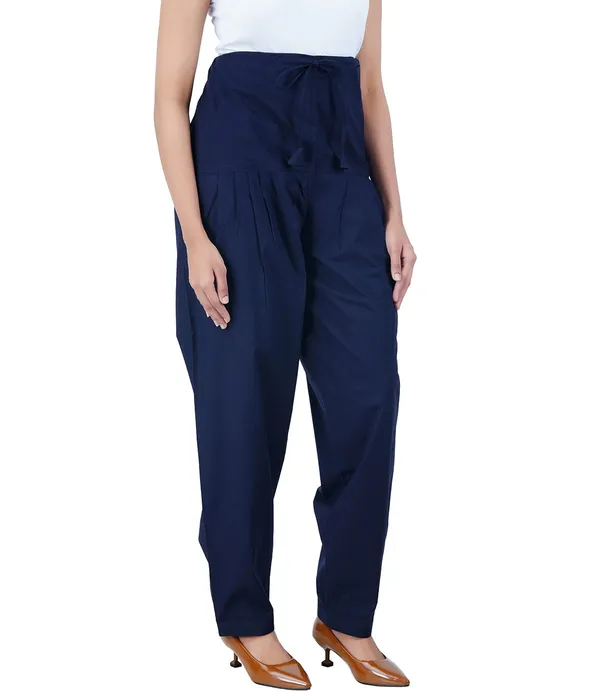 Midnight_Blue_Salwar_Pant_Dupatta_Colour_Combo_-_Ethnic_Style_-_Comfort_Fit_With_Drawstring_For_Office_And_All_Day_Wear