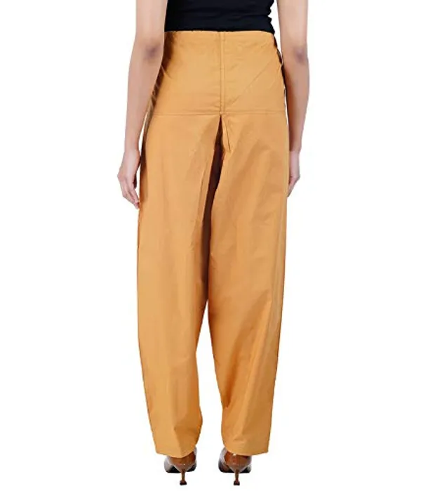 Mustard_Yellow_Salwar_Pant_Dupatta_Colour_Combo_-_Ethnic_Style_-_Comfort_Fit_With_Drawstring_For_Office_And_All_Day_Wear