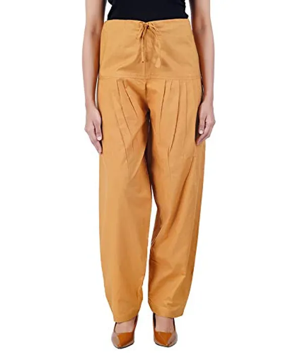 Mustard_Yellow_Salwar_Pant_Dupatta_Colour_Combo_-_Ethnic_Style_-_Comfort_Fit_With_Drawstring_For_Office_And_All_Day_Wear