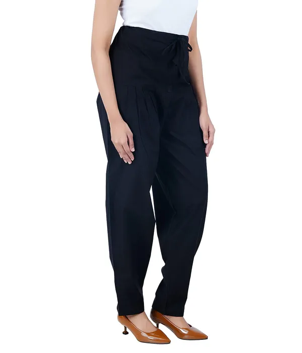 Black_Salwar_Pant_Dupatta_Colour_Combo_-_Ethnic_Style_-_Comfort_Fit_With_Drawstring_For_Office_And_All_Day_Wear