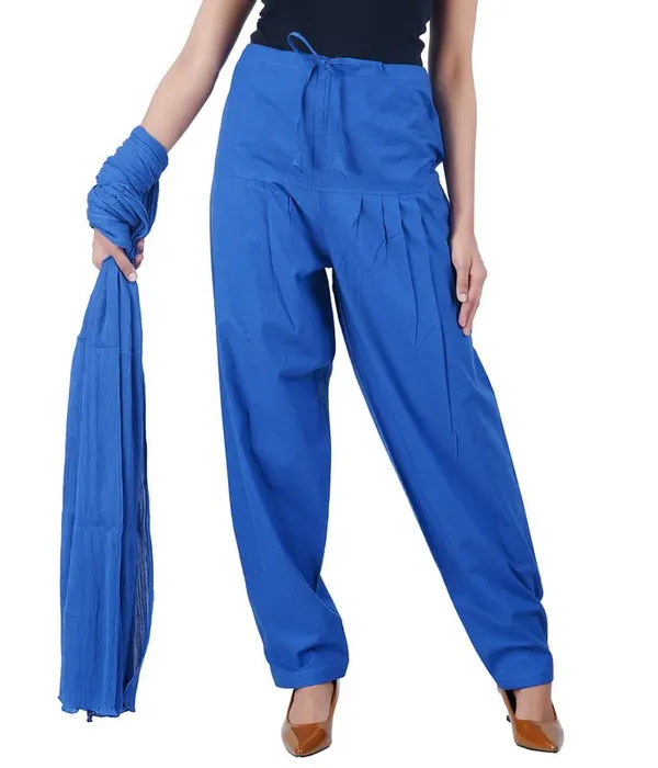 Plum_Blue_Salwar_Pant_Dupatta_Colour_Combo_-_Ethnic_Style_-_Comfort_Fit_With_Drawstring_For_Office_And_All_Day_Wear