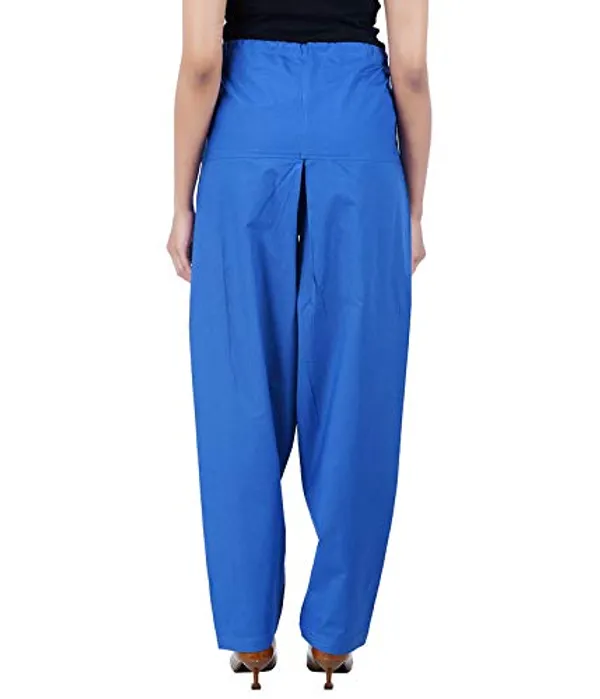 Plum_Blue_Salwar_Pant_Dupatta_Colour_Combo_-_Ethnic_Style_-_Comfort_Fit_With_Drawstring_For_Office_And_All_Day_Wear