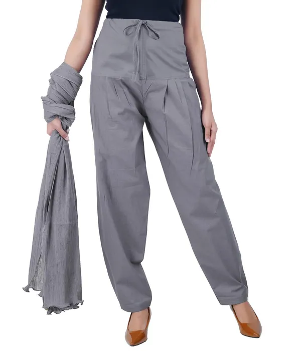 Steel_Grey_Salwar_Pant_Dupatta_Colour_Combo_-_Ethnic_Style_-_Comfort_Fit_With_Drawstring_For_Office_And_All_Day_Wear