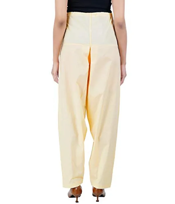 Cream_Salwar_Pant_Dupatta_Colour_Combo_-_Ethnic_Style_-_Comfort_Fit_With_Drawstring_For_Office_And_All_Day_Wear