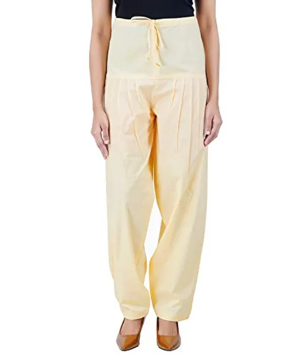 Cream_Salwar_Pant_Dupatta_Colour_Combo_-_Ethnic_Style_-_Comfort_Fit_With_Drawstring_For_Office_And_All_Day_Wear