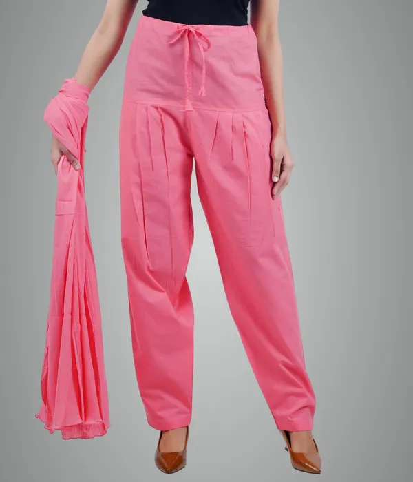Shell_Pink_Salwar_Pant_Dupatta_Colour_Combo_-_Ethnic_Style_-_Comfort_Fit_With_Drawstring_For_Office_And_All_Day_Wear
