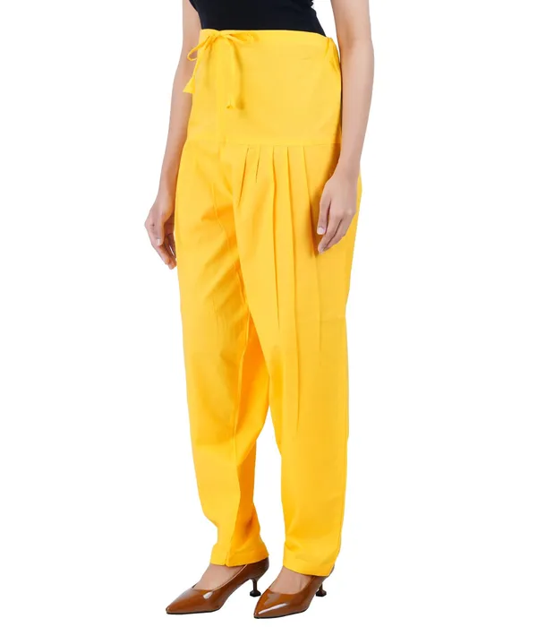 Summer_Yellow_Salwar_Pant_Dupatta_Colour_Combo_-_Ethnic_Style_-_Comfort_Fit_With_Drawstring_For_Office_And_All_Day_Wear