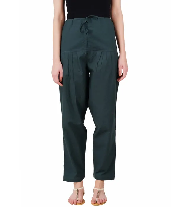 Trekking_Green_Salwar_Pant_Dupatta_Colour_Combo_-_Ethnic_Style_-_Comfort_Fit_With_Drawstring_For_Office_And_All_Day_Wear