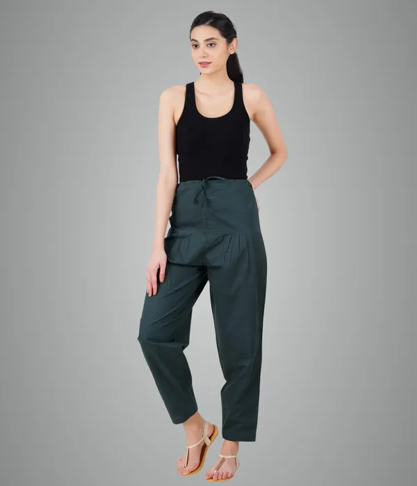 Trekking_Green_Salwar_Pant_Dupatta_Colour_Combo_-_Ethnic_Style_-_Comfort_Fit_With_Drawstring_For_Office_And_All_Day_Wear