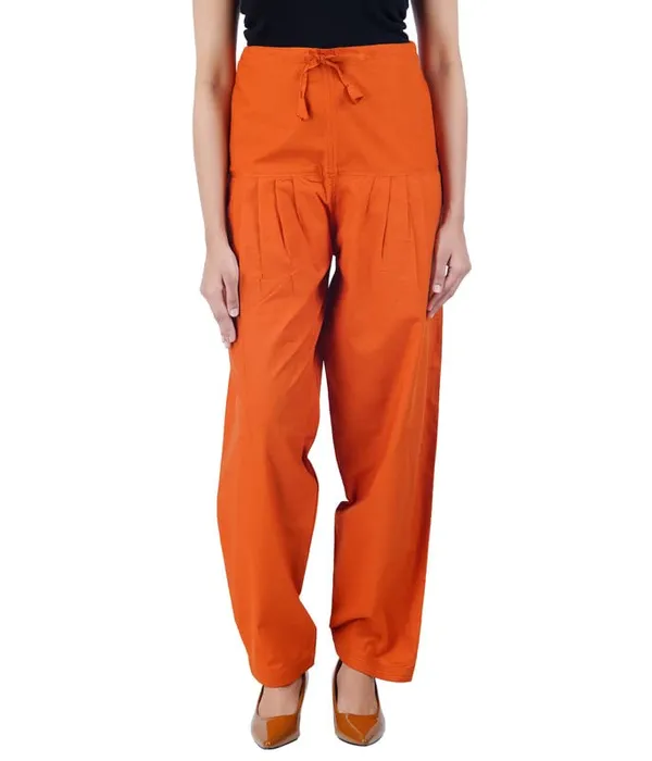Burnt_Orange_Salwar_Pant_Dupatta_Colour_Combo_-_Ethnic_Style_-_Comfort_Fit_With_Drawstring_For_Office_And_All_Day_Wear