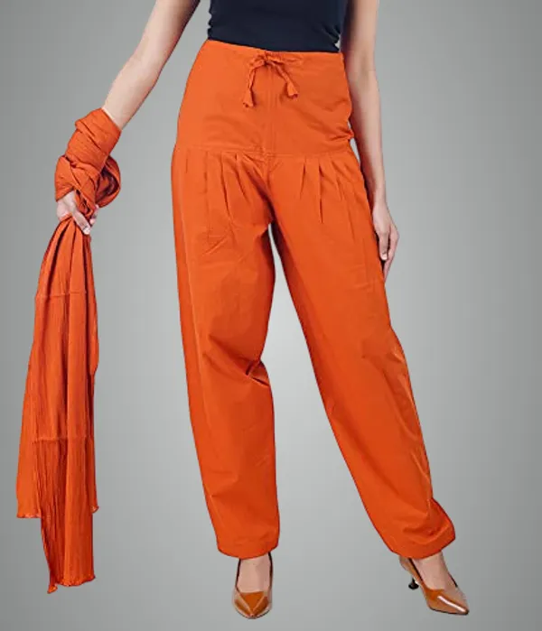 Burnt_Orange_Salwar_Pant_Dupatta_Colour_Combo_-_Ethnic_Style_-_Comfort_Fit_With_Drawstring_For_Office_And_All_Day_Wear