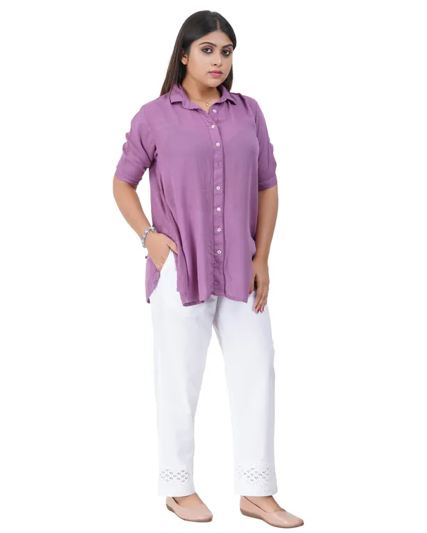 Happy_Bunny_Women's_100%_Cotton_Ethinic_Parallel_Pants_-_Embroidered_Lace_Hem_Ankle_Length_Trousers,_Comfortable_Elastic_Drawstring_Waist_with_Pockets,_Stylish_Casual_&_Formal_Wear
