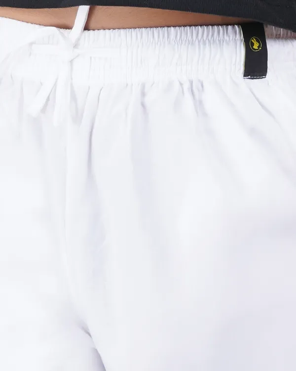 Happy_Bunny_Women's_100%_Cotton_Ethinic_Parallel_Pants_-_Embroidered_Lace_Hem_Ankle_Length_Trousers,_Comfortable_Elastic_Drawstring_Waist_with_Pockets,_Stylish_Casual_&_Formal_Wear
