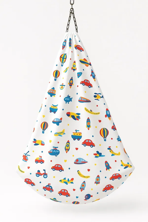 Multicolor_100%_Soft_&_Strong_Cotton_Baby_Cradle_Cloth_Only_(Thottil_Hanging_Swing_Jhula_Uyyala)_-_New_Born_|_0-3_Years|_Large_Width_For_Heavy_And_Tall_Babies
