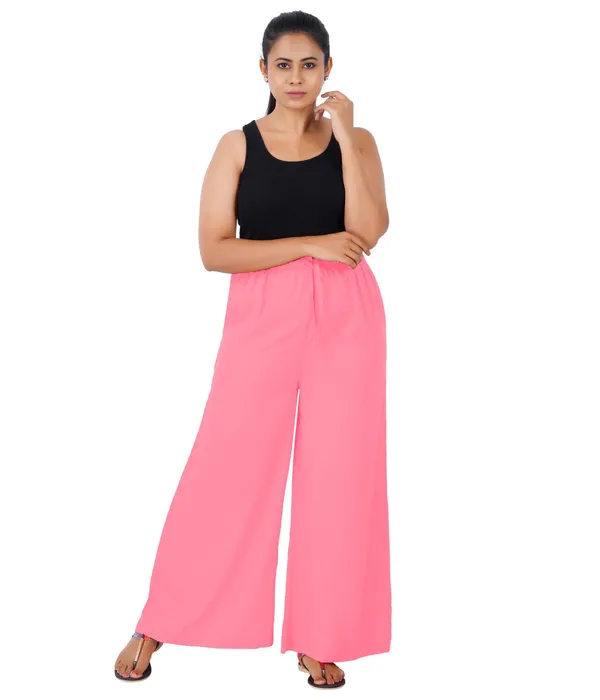 Shell_Pink_Flowy_Palazzo_Pant_For_Women