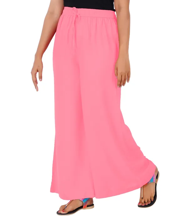 Shell_Pink_Flowy_Palazzo_Pant_For_Women
