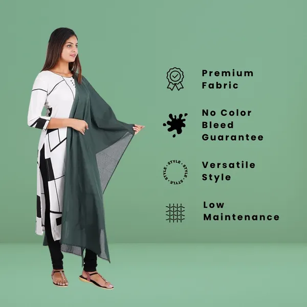 Gathering_Dupatta_Set-Trekking_Green