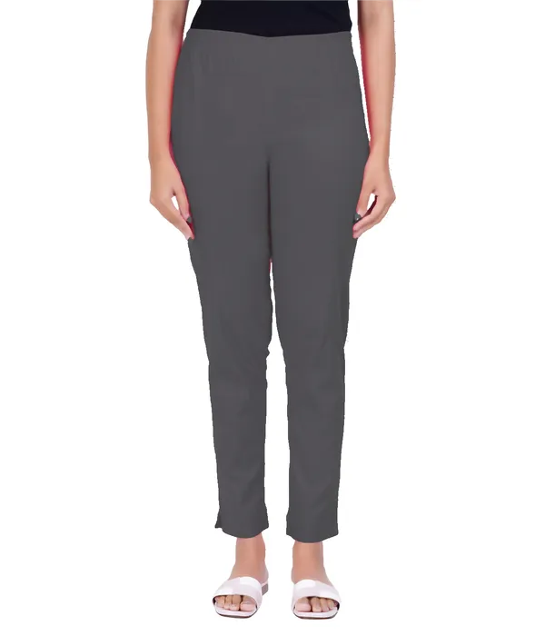 Stone_Grey_Rayon_Lycra_Pencil_Pant_For_Women