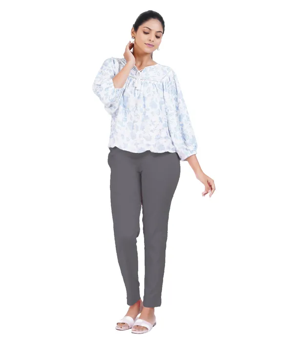 Stone_Grey_Rayon_Lycra_Pencil_Pant_For_Women
