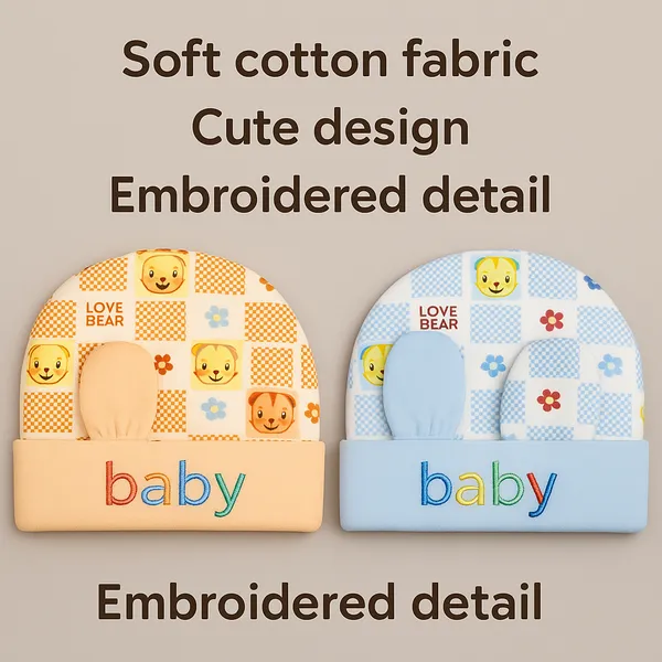 Multicolor_100%_Cotton_Caps_For_Baby_Pack_Of_4